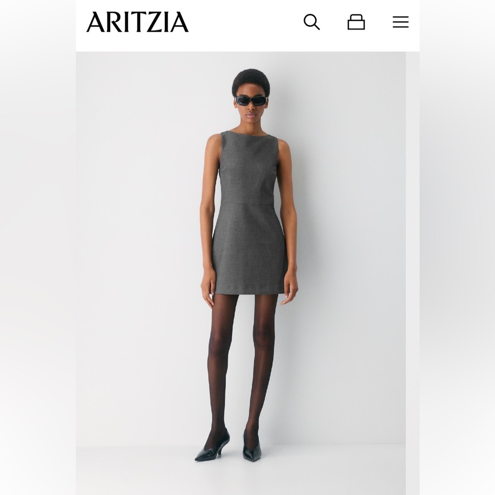 Aritzia Babaton Bond dress - heather charcoal, size 0 - NWT